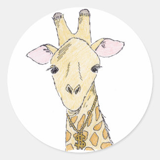 Sticker Rond girafe