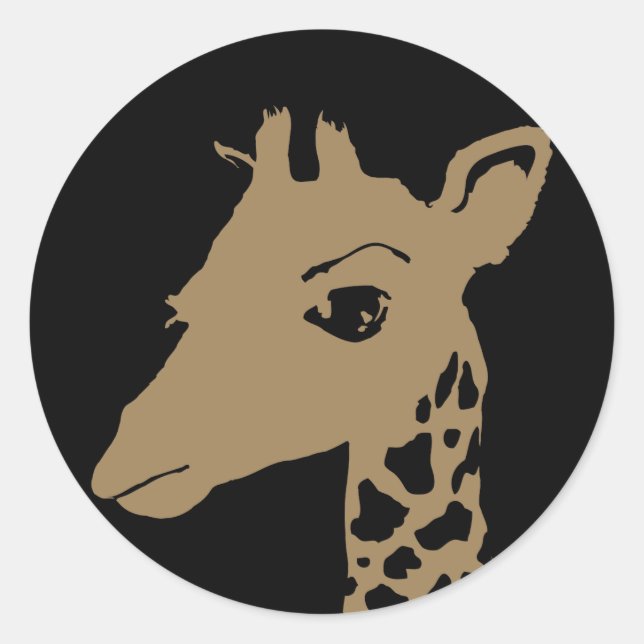 Sticker Rond girafe (Devant)