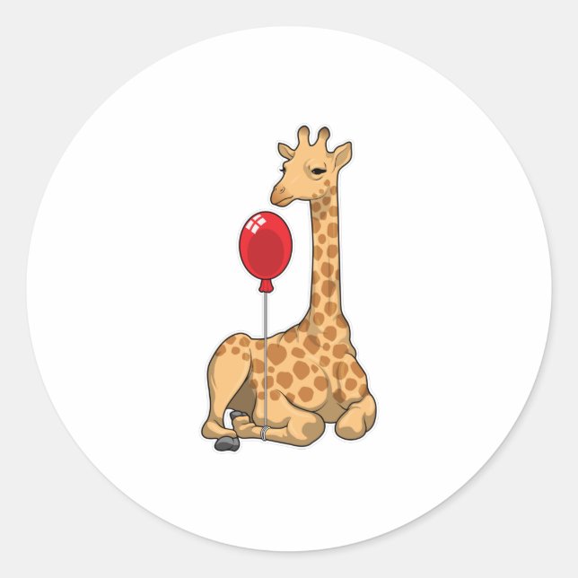 Sticker Rond Girafe balloon (Devant)