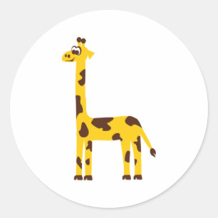 Sticker Rond Giraffe