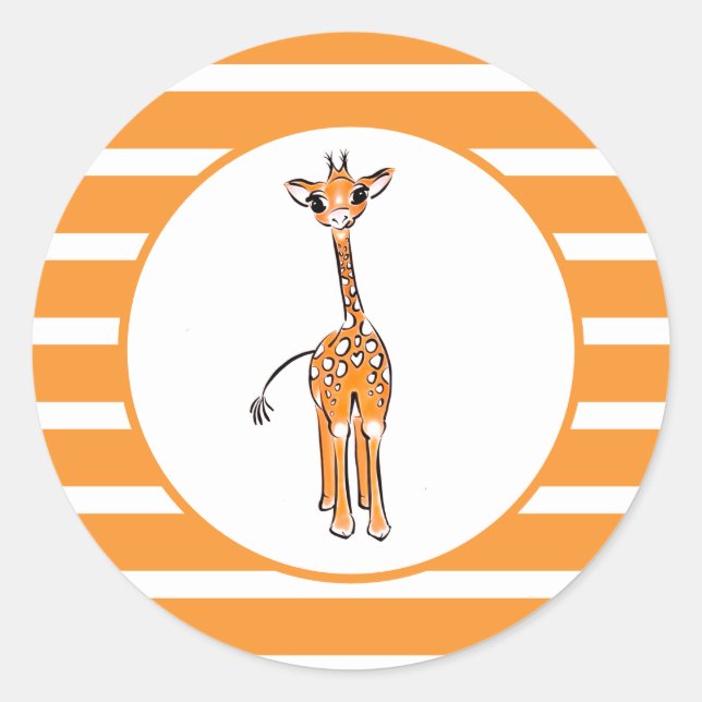Sticker Rond Giraffe (Devant)