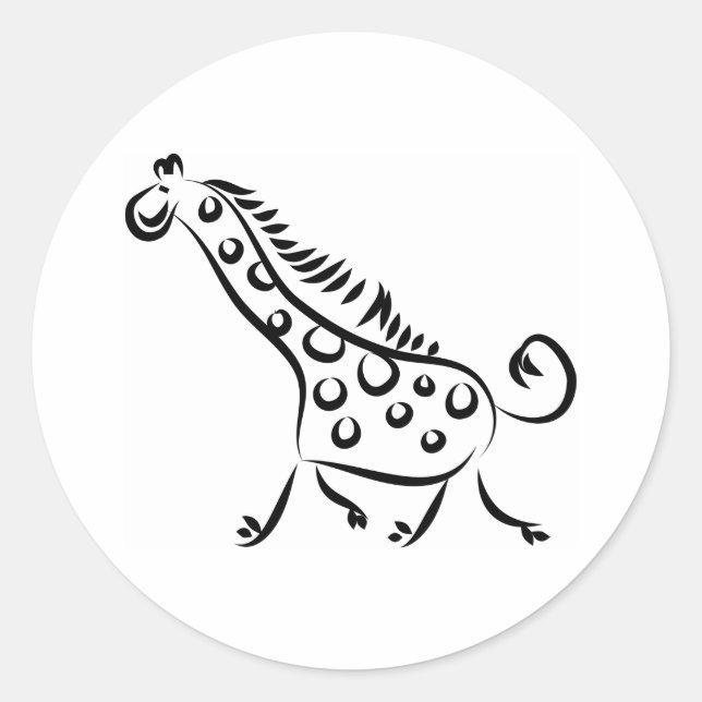 Sticker Rond Giraffe (Devant)