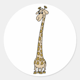 Sticker Rond Giraffe à long cou