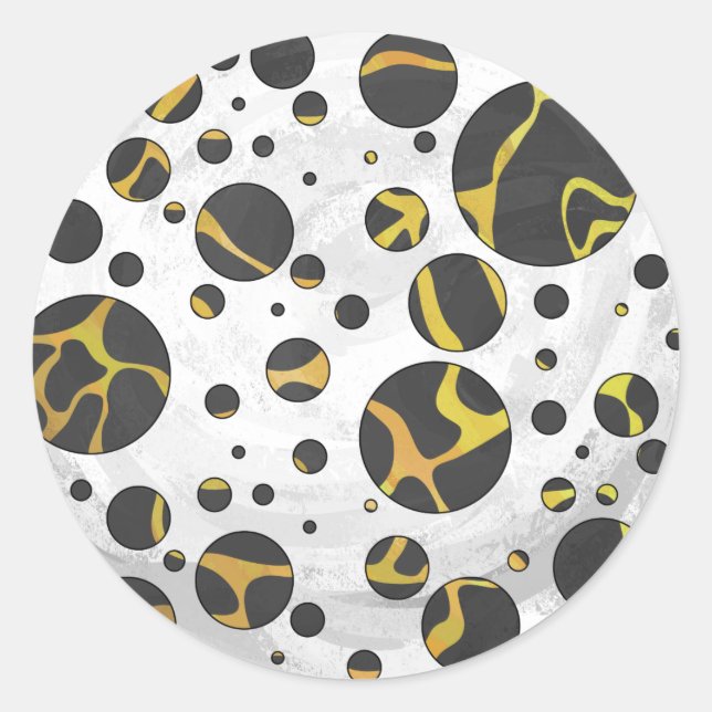 Sticker Rond Giraffe Brown et jaune (Devant)