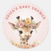 Giraffe Rose Baby Girl Douche Parsemer la jungle s
