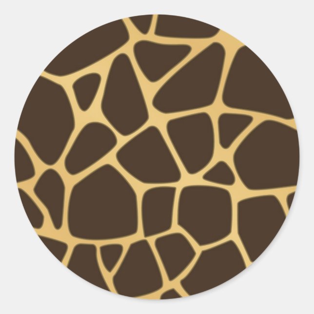 Sticker Rond Giraffe Spotted Background (Devant)
