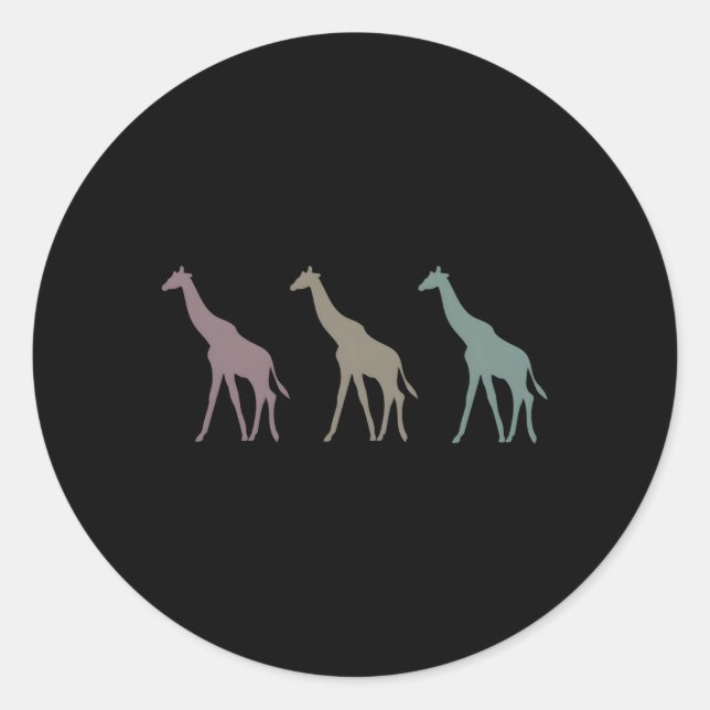 Sticker Rond Giraffes (Devant)