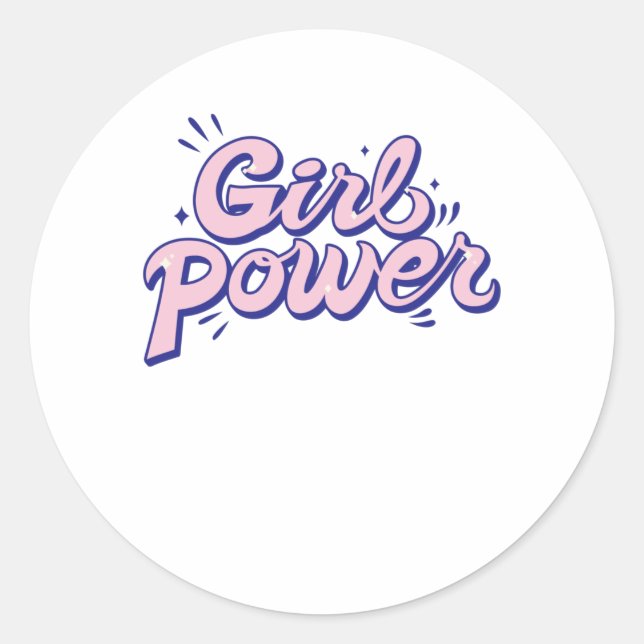 Sticker Rond Girl Power (Devant)
