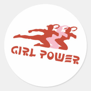 Sticker Rond Girl Power