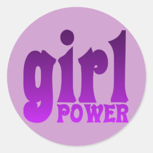 Sticker Rond Girl Power