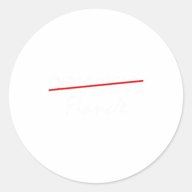 Sticker Rond Girlfriend Fiancée Engaged Couples Matching Engage (Devant)