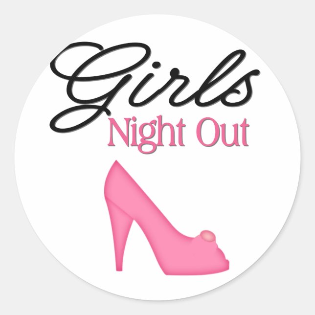 Sticker Rond Girls Night Out (Devant)