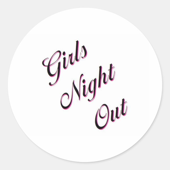 Sticker Rond Girls Night Out (Devant)