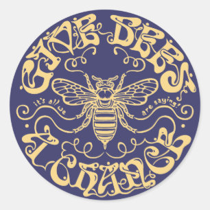 Sticker Rond Give Bees
