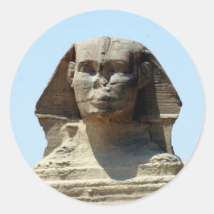 Sticker Rond giza grand sphinx