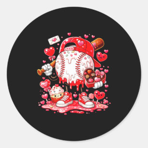 Sticker Rond Glace à l'eau Baseball Drip Garçons Enfants Jeunes