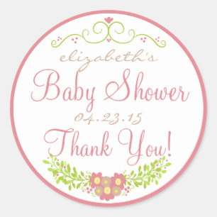 Sticker Rond Glace fraise et amande douche couleur