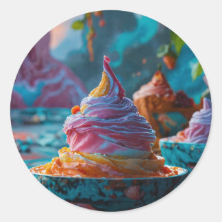 Sticker Rond Glace froide