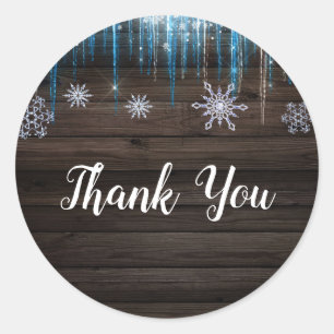 Sticker Rond Glaçons Givrés Décoration de Noël en Bois Cadeau d