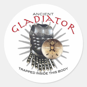 Sticker Rond Gladiateur antique