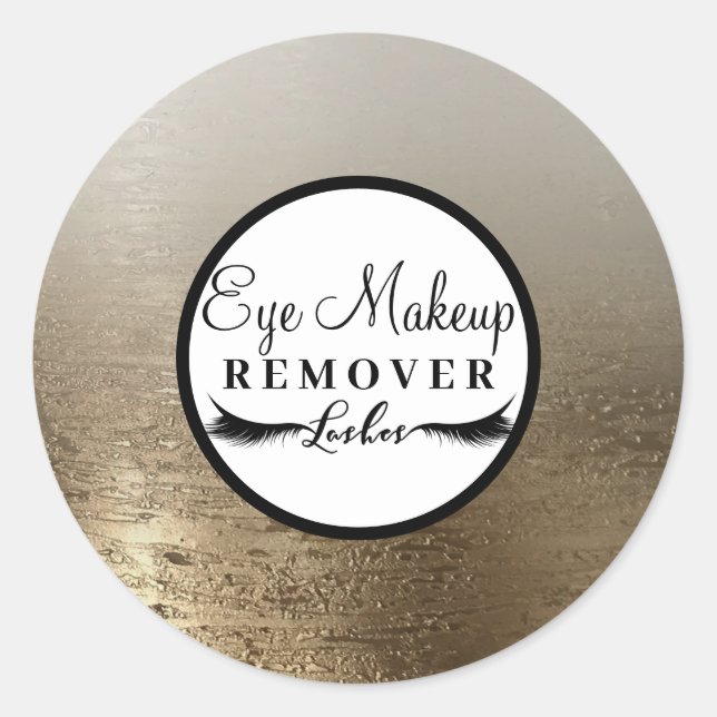 Sticker Rond Glam Gold Maquillage Lashes Salon Remover Personna (Devant)