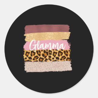 Sticker Rond Glamma Glam Ma Nana Leopard