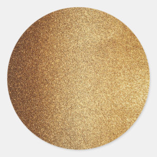 Sticker Rond Glamor Faux Gold Blank Modèle créez votre propre