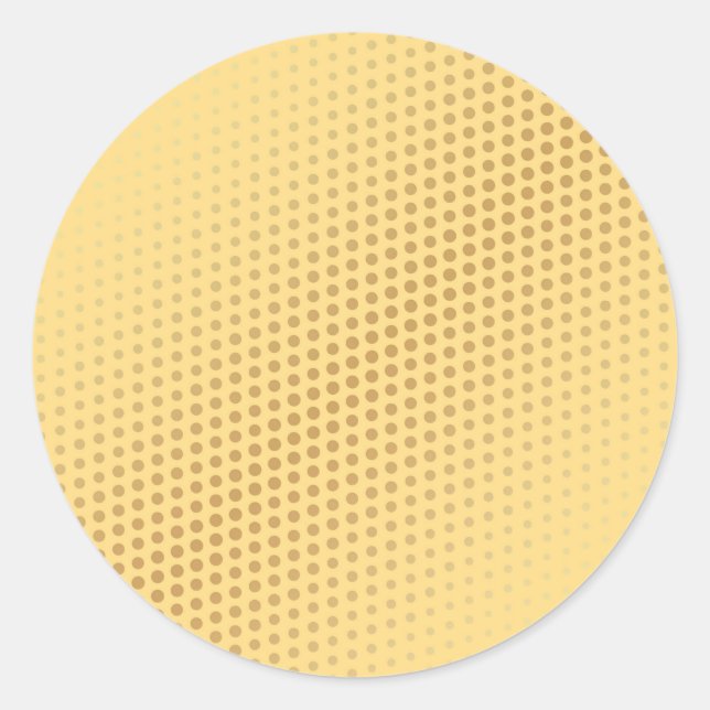 Sticker Rond Glamor Faux Gold Blank Modèle Moderne Chic (Devant)