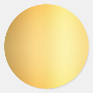 Sticker Rond Glamour Elegant Faux Gold Blank Modèle Glam