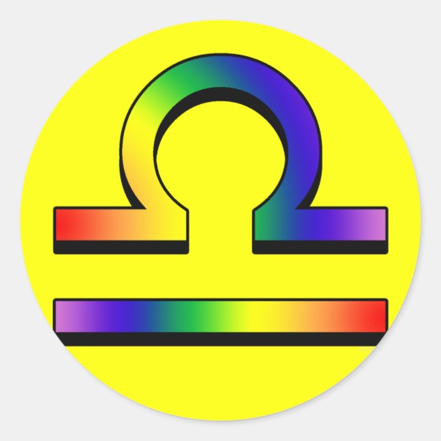 Sticker Rond GLBT Libra (Devant)