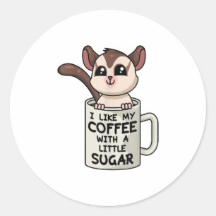 Sticker Rond GLIDER SUCRE Café avec sucre TShirt