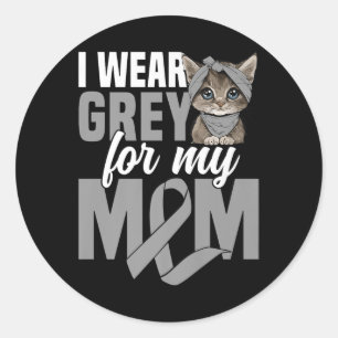 Sticker Rond Glioblastoma Sensibilisation Ribbon Cerveau Tumeur