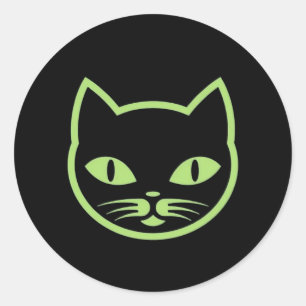 Sticker Rond Glo Purr-fect