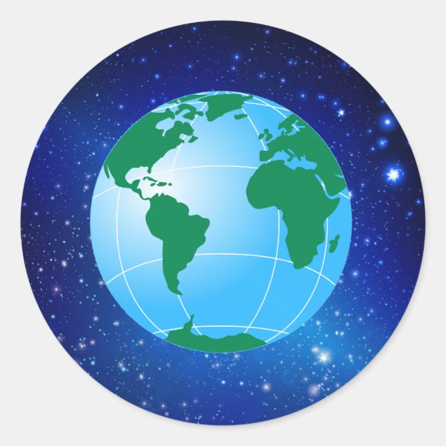 STICKER ROND GLOBE (Devant)