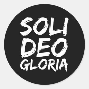 Sticker Rond Gloire À Dieu Seul Citer Réforme Soli Deo Glor