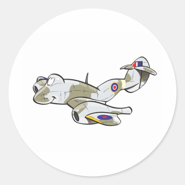 Sticker Rond gloster meteor (Devant)