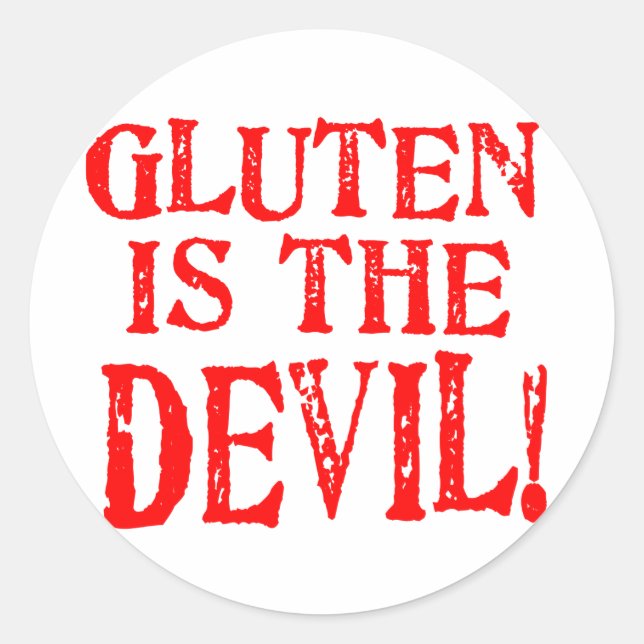 Sticker Rond Gluten Free Design Celiac Pas de moyen (Devant)
