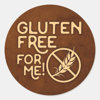 STICKER ROND "GLUTEN FREE" "GRAIN FREE" CELIAC