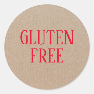 Sticker Rond Gluten Libre Allergie Coffre Culinaire