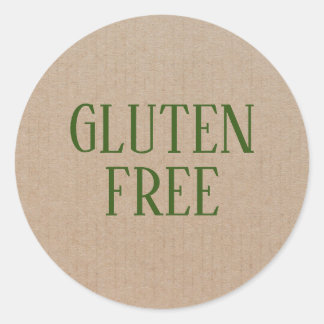 Sticker Rond Gluten Libre Allergie Coffre Culinaire
