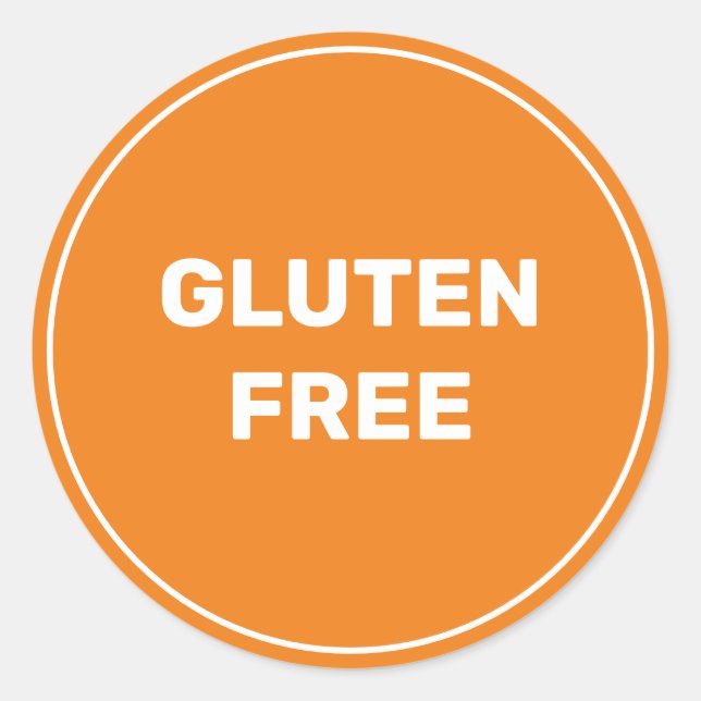 Sticker Rond Gluten Libre Allergie Coffre Culinaire (Devant)