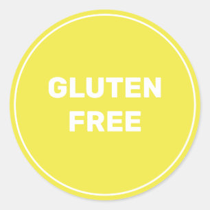 Sticker Rond Gluten Libre Allergie Sûr Culinaire Classique Rond