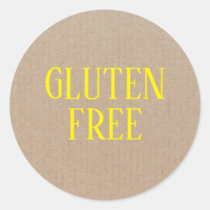 Sticker Rond Gluten Libre Allergie Sûr Culinaire Classique Rond