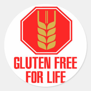 Sticker Rond Gluten Libre Pour La Vie