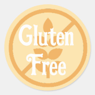 Sticker Rond Gluten Sans Allergie Avertissement Maladie coeliaq