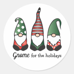 Sticker Rond Gnome pour les Holidays