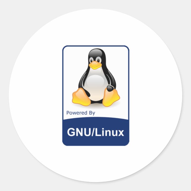 Sticker Rond GNU/Linux (Devant)