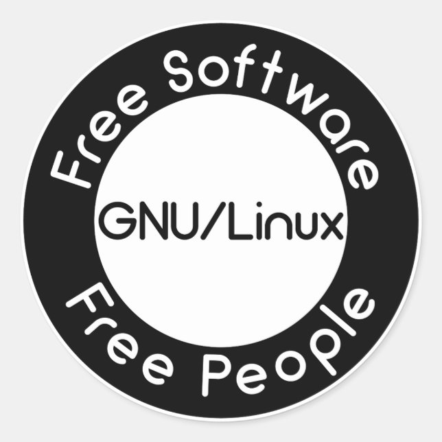 Sticker Rond GNU/Linux (Devant)