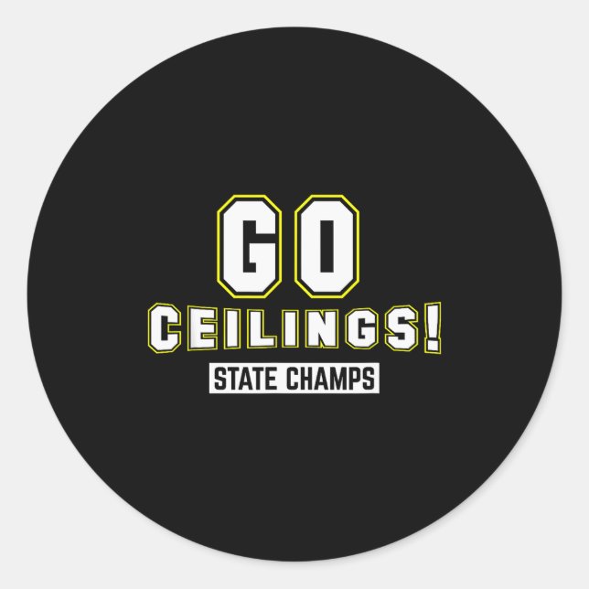 Sticker Rond Go Ceilings Ceiling Fan Funny Halloween Costume Sh (Devant)