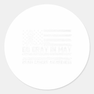 Sticker Rond Go Grey En Mai Mois De Sensibilisation Au Cancer D